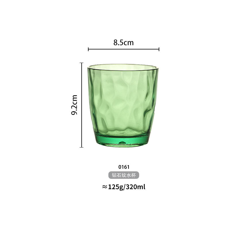 Hotel restaurante acrílico esmerilado taza resistente a la caída taza de té resistente a altas temperaturas bebida comercial taza de jugo taza de agua de plástico