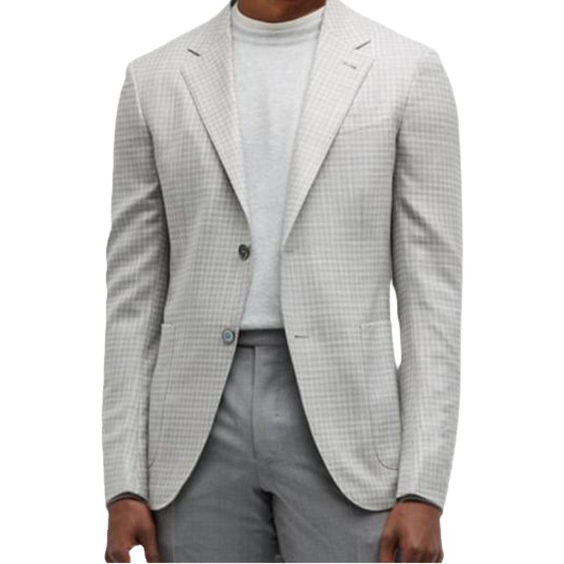 Traje casual a cuadros transfronterizo de los hombres ligero negocio plaid impreso chaqueta de los hombres fuente fábrica al por mayor amazon