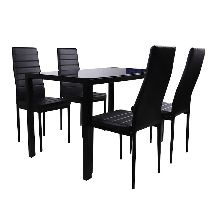 Mesa de comedor de vidrio exportada mesa de comedor de vidrio templado amazónico mesa de comedor casera silla simple mesa de negociación image 1