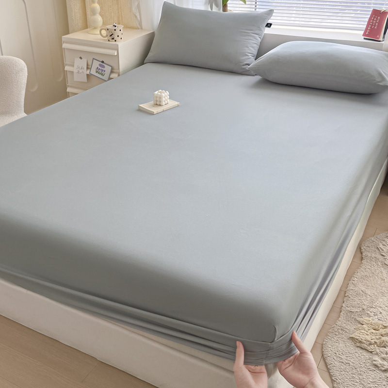 2025 nueva ropa de cama de una sola pieza de algodón 100 funda de cama de algodón con todo incluido cubierta protectora de colchón pieza individual de tres piezas 2