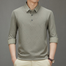 时尚男装长袖t恤春秋季新款翻领商务休闲上衣打底男士polo衫潮男