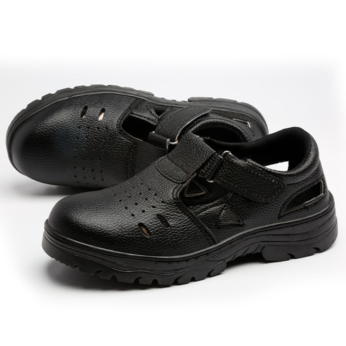 Summer protective work shoes, open-toe sandals, safety shoes, anti-static insulated shoes, oil and acid/alkali resistant, anti-puncture and anti-strike, unisex, wear-resistant