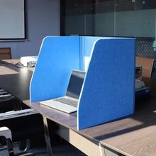 聚酯办公室隔音桌面屏风挡板学生书桌隔断可折叠分区吸音