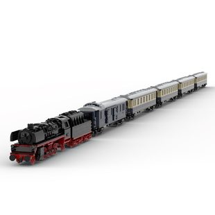 Building Blocks Cross-Border Moc-117307 Historical Passenger Train 6753 Particle Number Saint