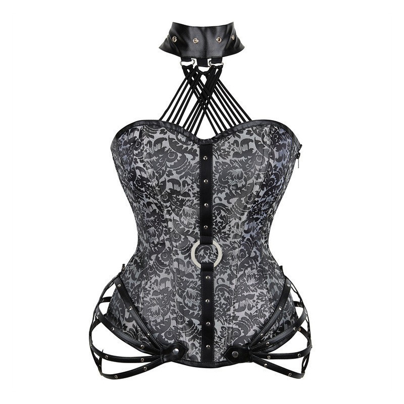 Europa y los Estados Unidos retro gótico partido chaqueta de hueso abdominal cintura corte fabricante de ropa de forma de cuerpo puede ser distribuido