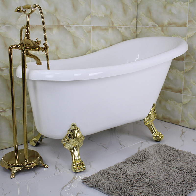 Acrylic Double-Layer Insulated Bathtub, Freestanding Bathtub, Household Chaise Bathtub, Internet Celebrity Bathtub, European Style Small Luxury