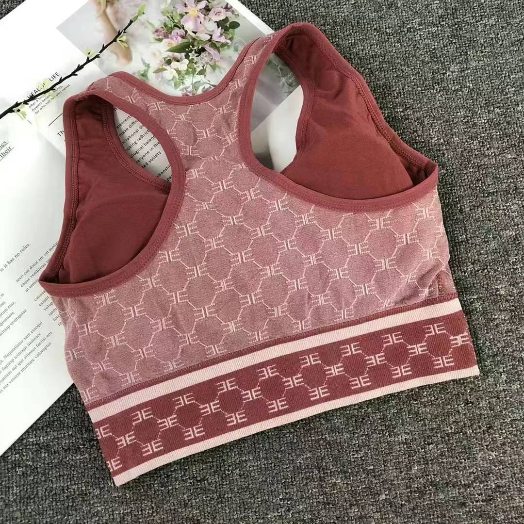 Nuevo chaleco sin costuras de alta elasticidad de alta calidad de dama sin anillo de acero bra de yoga ropa interior deportiva mujer al por mayor