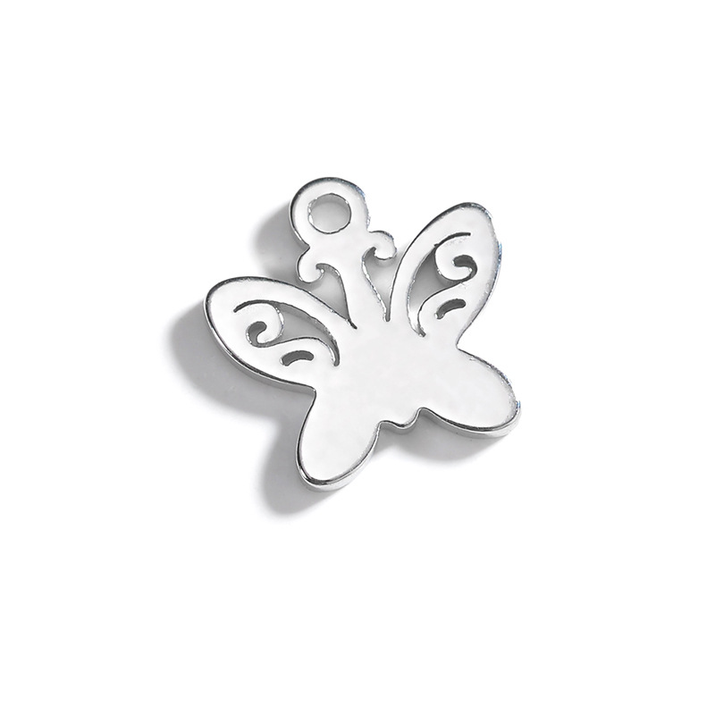 1 Piece 304 Stainless Steel 18K Gold Plated Star Heart Shape Butterfly Pendant display picture 5