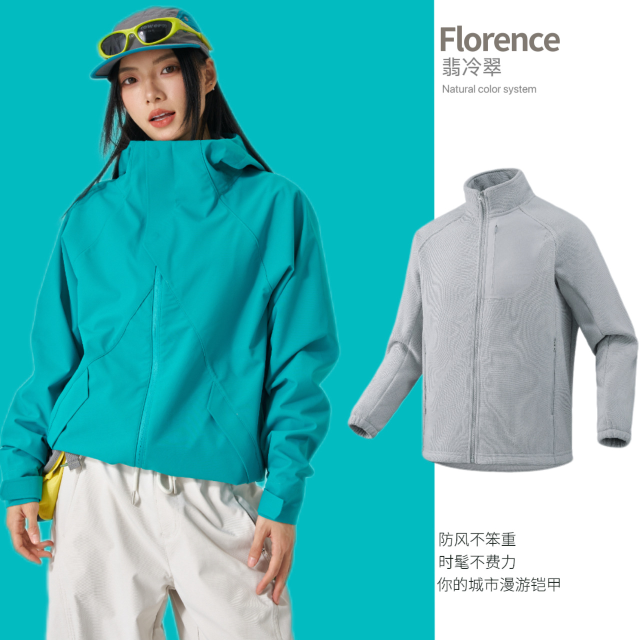 Chaqueta de exterior ligera, resistente al viento, impermeable y resistente al aceite de la marca Shanke para mujer, chaqueta de senderismo y montañismo magnética con triple protección DuPont para hombre.