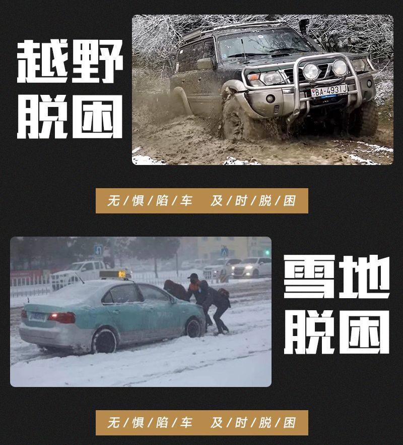 Off-Road Vehicle Tire Anti-Skid Recovery Board, Mud and Snow Escape Tool, Anti-Sand Board for Outdoor Self-Driving Rescue