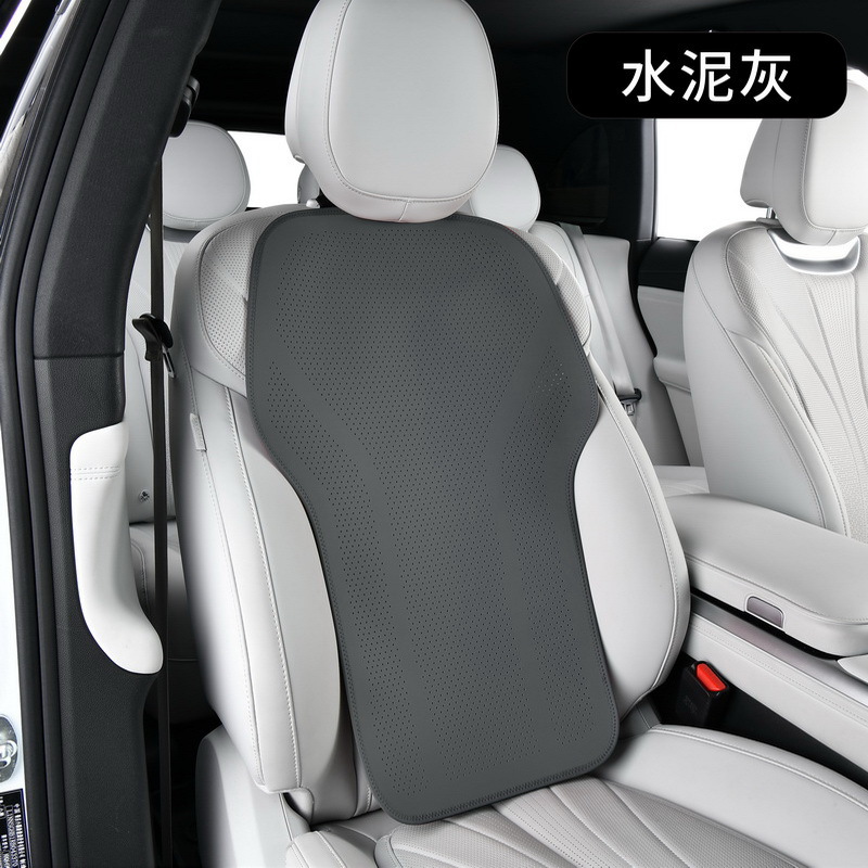 Integrated backrest-perforated leather gray