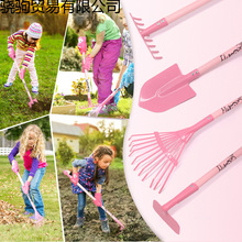ll儿童沙滩铲大号园艺工具种植小铁铲子花锄耙子园林工具套装赶海