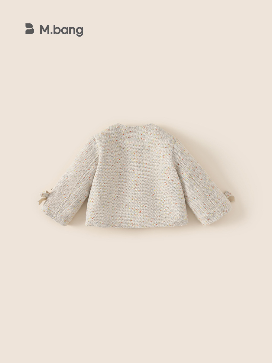 Yubao ropa infantil chaqueta de niña de otoño bebé nuevo arco de estilo extranjero camiseta de niña pequeña chaqueta de viento fragante