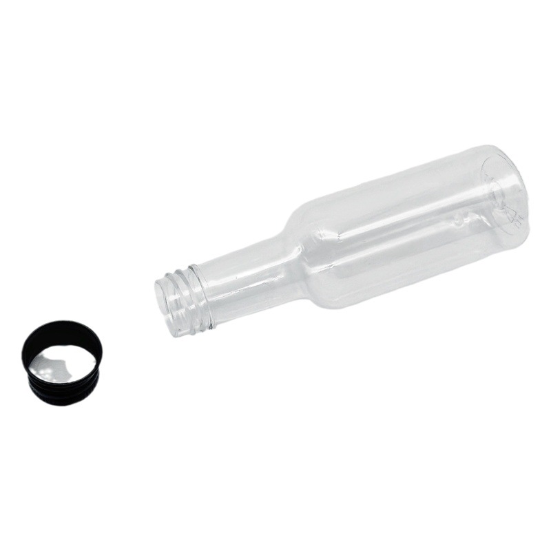 Fábrica en stock PET50ml creativo pequeña botella de vino rojo neto bebida jugo cubierta de aluminio botella de plástico gran cantidad Congyu