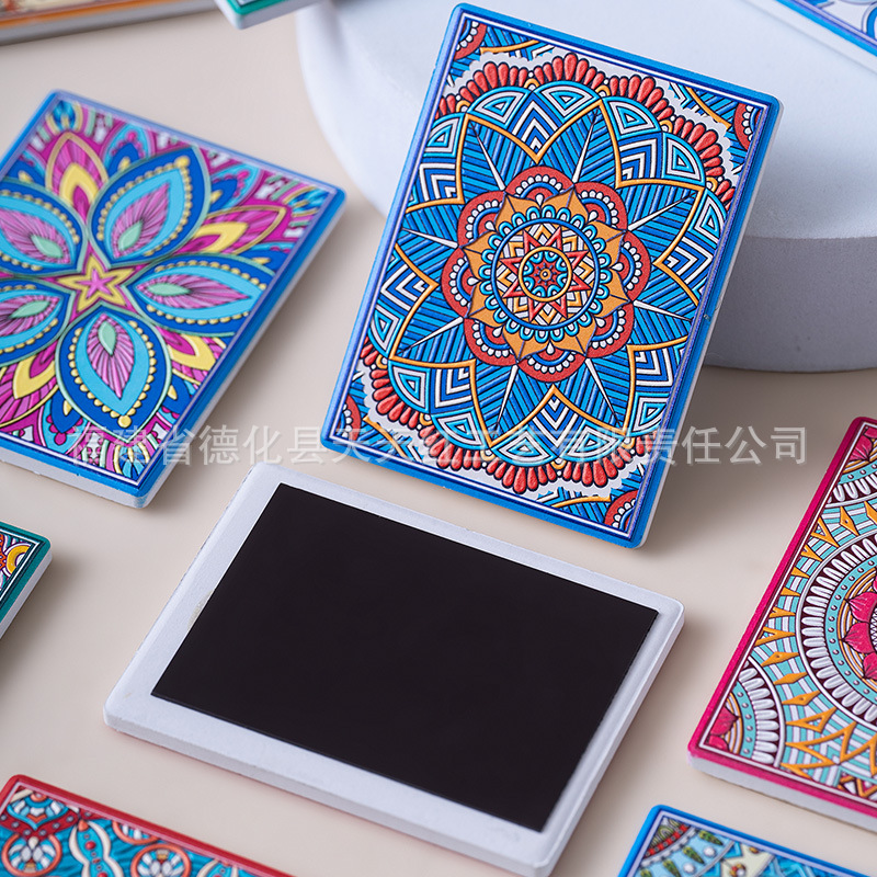 Wholesale Ceramic Refrigerator Magnet Mandala Cross-Border National ...