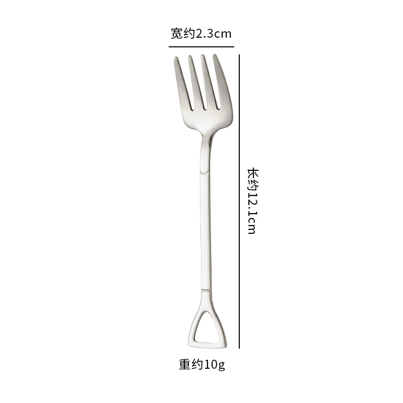 Creativo 304 de acero inoxidable sandía pala cuchara Internet celebridad mini hierro cuchara helado pala tenedor traje trabajador pala