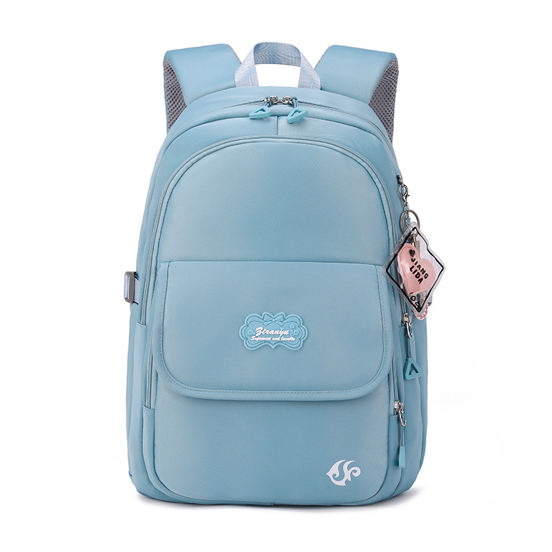 Natural Fish nueva mochila para estudiantes de escuela primaria 3-6 grado de Gran capacidad de protección ligera de la columna vertebral impermeable de una sola pieza de entrega