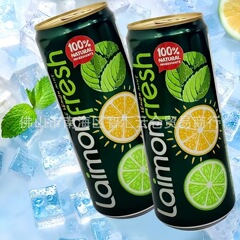 批发 俄罗斯Laimon莉檬柠檬味汽水青柠薄荷味碳酸清爽饮料品330ml