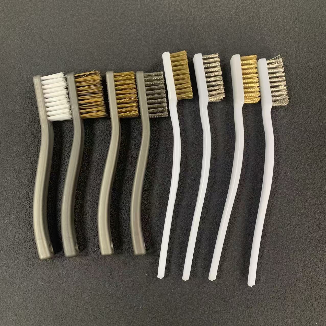 3排牙刷钢丝刷 纯铜刷 镀铜刷 杜邦丝刷 猪鬃毛刷 软硬塑料丝刷子