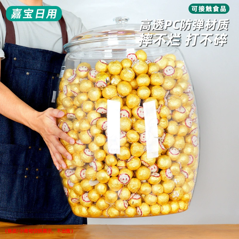 Чайный магазин Garbo Герметичный горшок Маленький цитрусовый зеленый апельсин для хранения Прозрачная бутылка с дисплеем Магазин тоников Коммерческий большой емкости Небьющийся