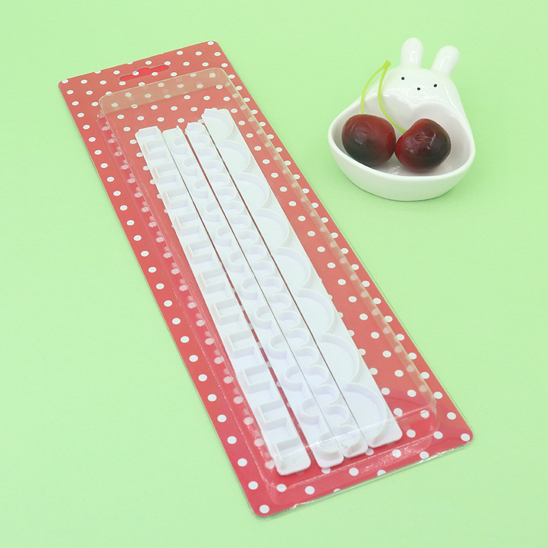 4 unids falda repujado tira cocina herramientas decoración de la torta DIY cookie molde en stock y entrega rápida