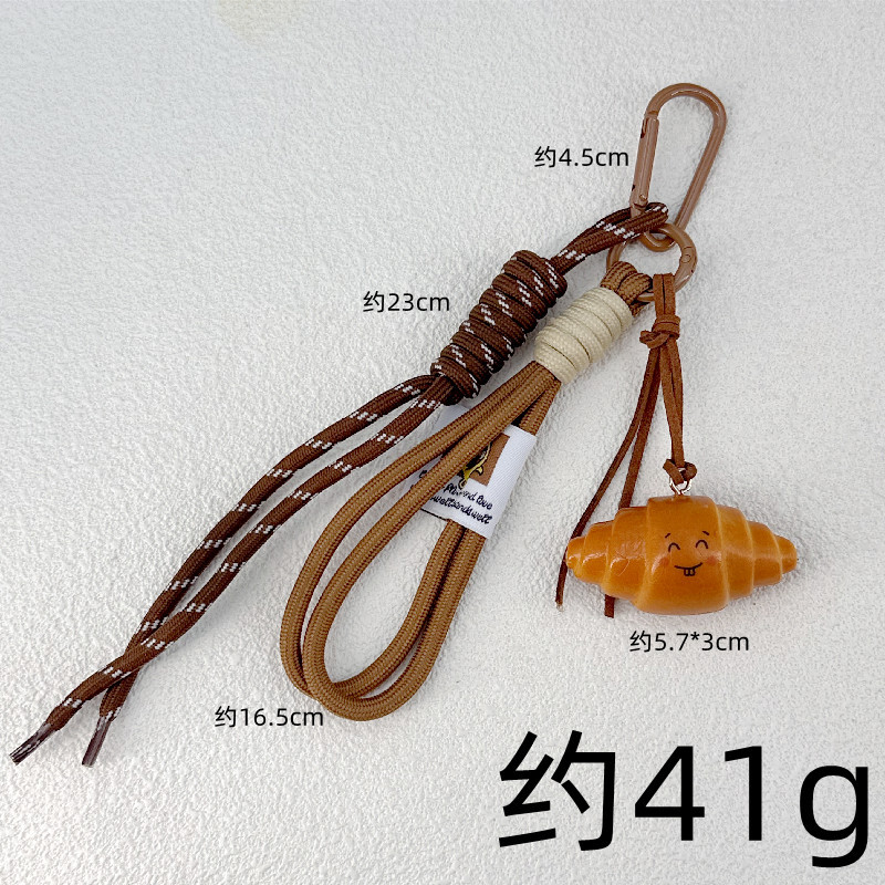 Comida de simulación de viento ins, bolsa de superficie de agua alcalina transfronteriza miu, colgante de chocolate, joyería, llavero de personalidad linda