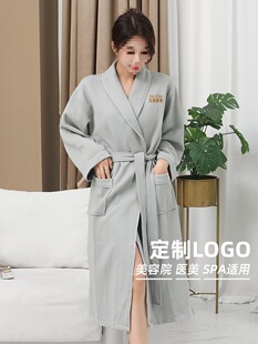 Bathrobe women beauty salon dedicated four seasons guest robe LOGO hot spring spa bathrobe star hotel bathrobe pure