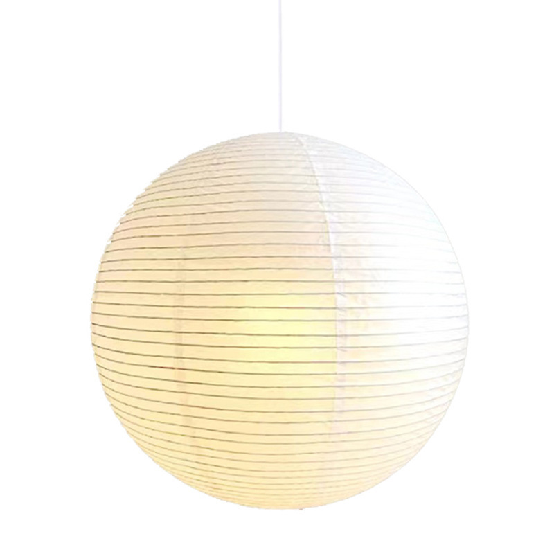 Lámpara de papel de viento silencioso estilo japonés dormitorio Noguchi Yong candelabros y linterna de papel esférica decorada por el viento