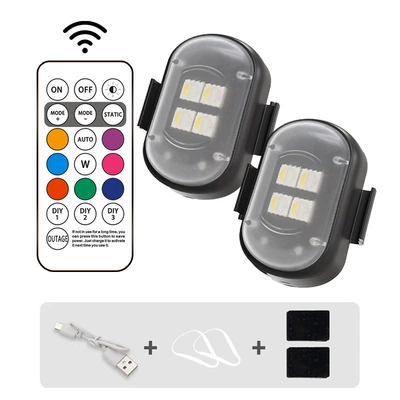 Wireless Remote Control Aircraft Light, Other lights - two-lights-and-one-remote-control