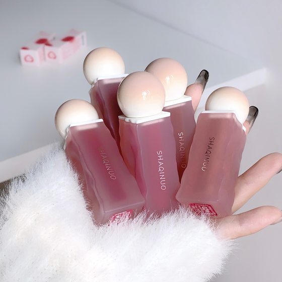 SHAQINUO Qin Guang Du lens surface lip glaze water light Du Du Du glass lip moisturizing students autumn and winter lip mud