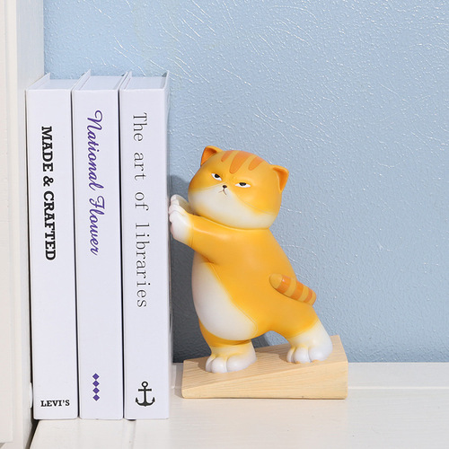 If ins style cartoon cute cat resin doorstop kitten door stopper creative home desktop bookends wholesale