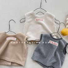 2025湖州织里童装秋季儿童韩版珊瑚绒马甲女童男童秋装6517