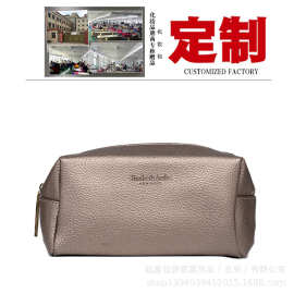 72小时出样厂家定制荔枝纹卡其色八角包pu化妆包大牌同源包包工厂