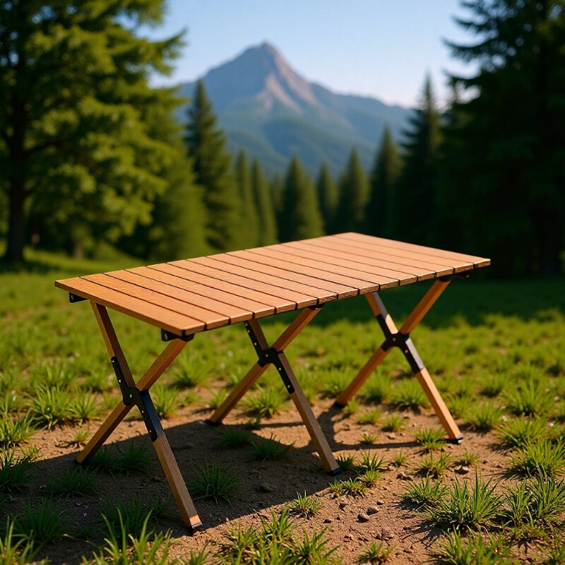 Outdoor Folding Egg Roll Table Camping Table Portable Picnic Table Camping Equipment Table and Chairs Folding Table Wholesale Strong