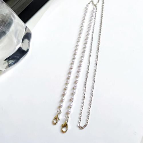 Elegant Pearl Pattern Eyeglass Chain for Women, Simple Anti-Slip and Anti-Lost Eyeglass Retainer, Pearl Pendant Chain