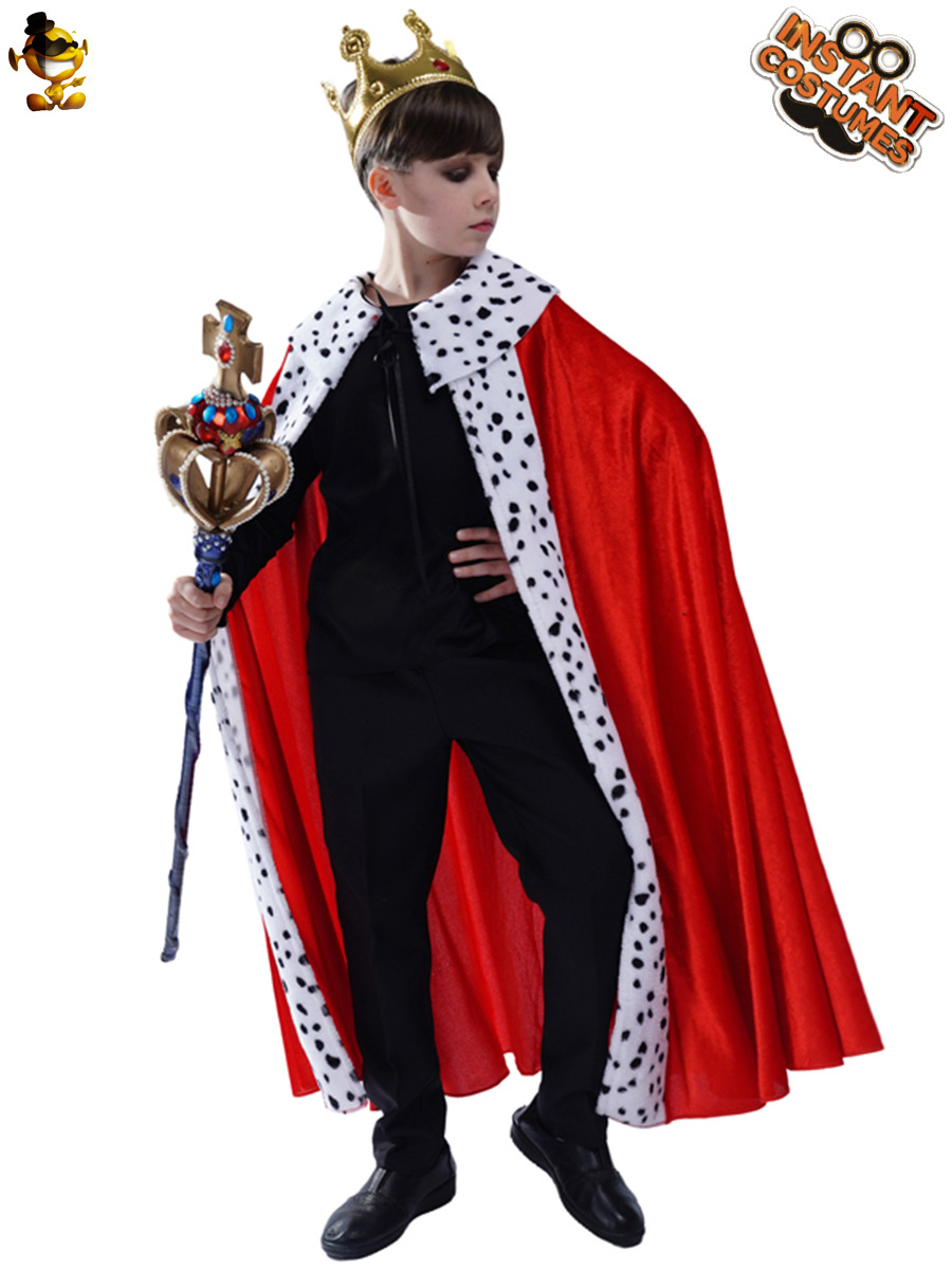 Los hombres adultos de Halloween Europea rey capa partido role play rendimiento etapa traje Cosplay