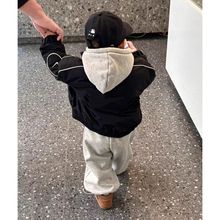 男童痞帅潮酷套装小少爷春秋款男宝宝运动连帽卫衣卫裤冬装两件套