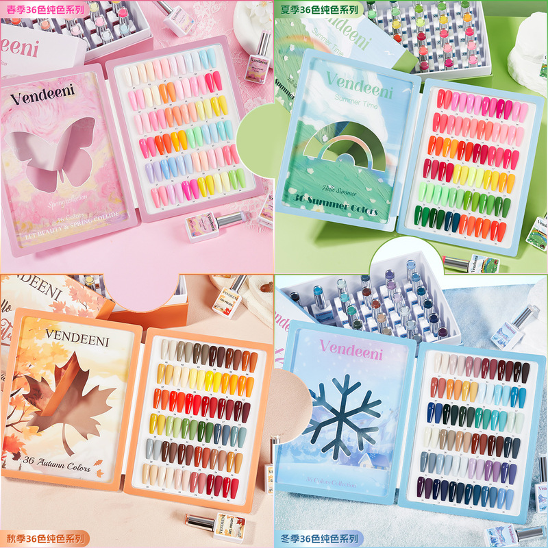 Vendeeni Four-Season Solid Color Gel 36 Colors Individually Packaged One-Stroke Coloring Smooth Glossy Solid Color Nail Polish Gel Wholesale Vendeeni Four-Season Solid Color Gel 36 Colors Individually Packaged One-Stroke Coloring Smooth Glossy Solid Color Nail Polish Gel Wholesale