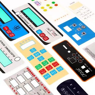 Mass production pvc control panel flexible film touch text smart switch button face sticker switch panel