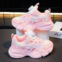 2025秋季新款儿童运动鞋女童透气网鞋中大童旋转扣轻便跑步鞋网红