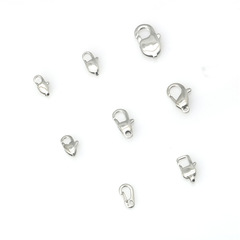 不鏽鋼龍蝦扣日字扣蝦公扣項鍊手鍊diy鈦鋼飾品配件