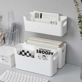 桌面置收纳盒墙上收纳盒宿舍神器贴墙壁挂式学生寝室上铺床上免打