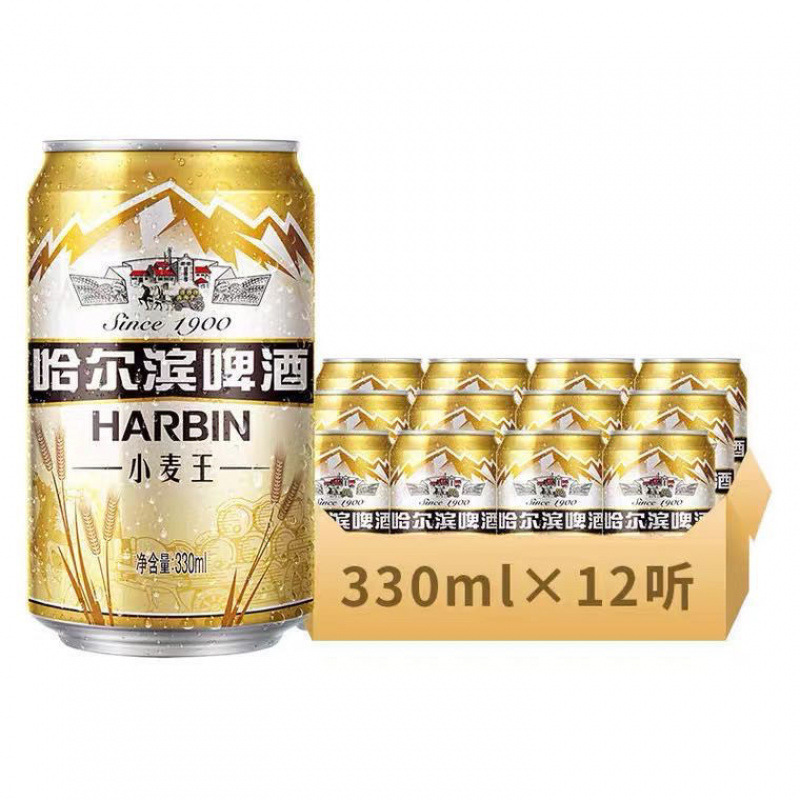 [신규일자] 하얼빈 밀왕 맥주 330ml*12캔 맥주 풀박스 도매특가