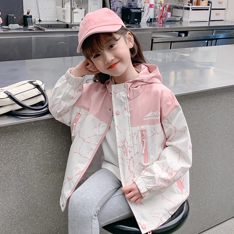 女童外套春秋款2025新款儿童洋气秋装夹克上衣女孩运动网红冲锋衣|undefined