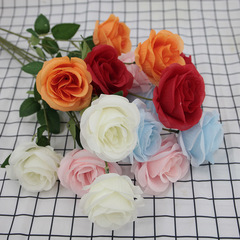 仿真玫瑰花手穿玫瑰婚禮禮堂裝飾背景家居酒店擺放攝影外貿批發