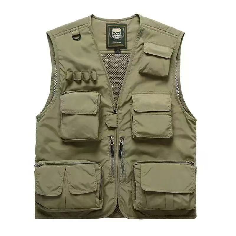 Cross-Border Popular Outdoor Workwear Vest for Men, New Spring and Autumn Multi-Pocket Vest, Casual Sports Jacket, Trendy Cross-Border Popular Outdoor Workwear Vest for Men, New Spring and Autumn Multi-Pocket Vest, Casual Sports Jacket, Trendy