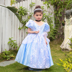 New Cinderella Lace Princess Dress Children Elsa Princess Dress Ice and Snow Performance Costume Halloween Children's Clothing