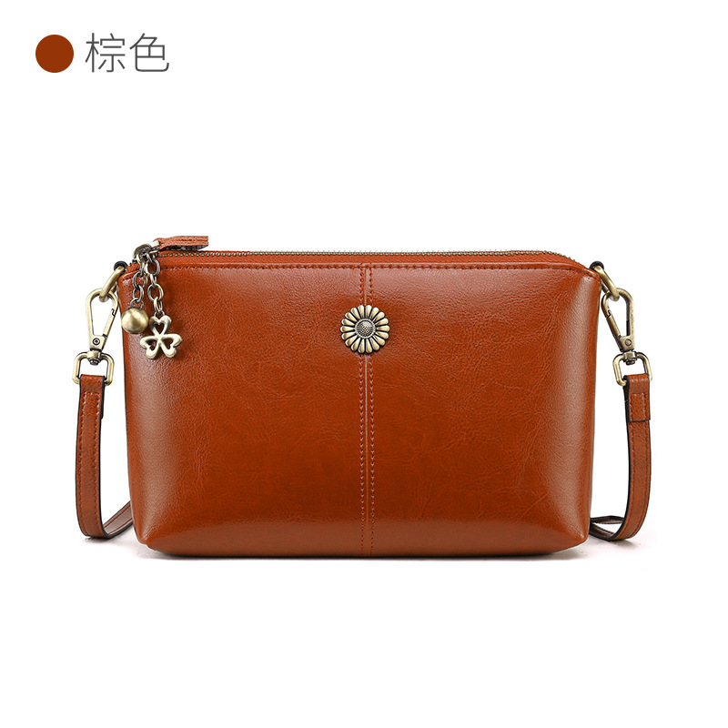 Bolsos para mujer bags nuevo bolso de mensajero de un solo hombro cuero suave de la madre de cuero bolso pequeño bolso de teléfono negro de todo fósforo