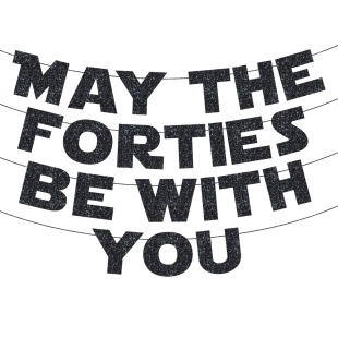 May The Forties 40th Happy Birthday Party Flash Banner Wedding Anniversary Decoration Pull Flag