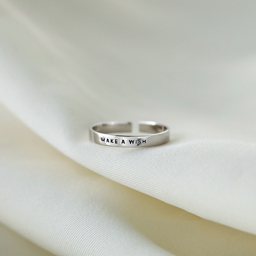 Minimalist Wish English Ring Fashion Personality Niche Design Korean Style Quality Tail Ring High-End Cold Wind Finger Ring